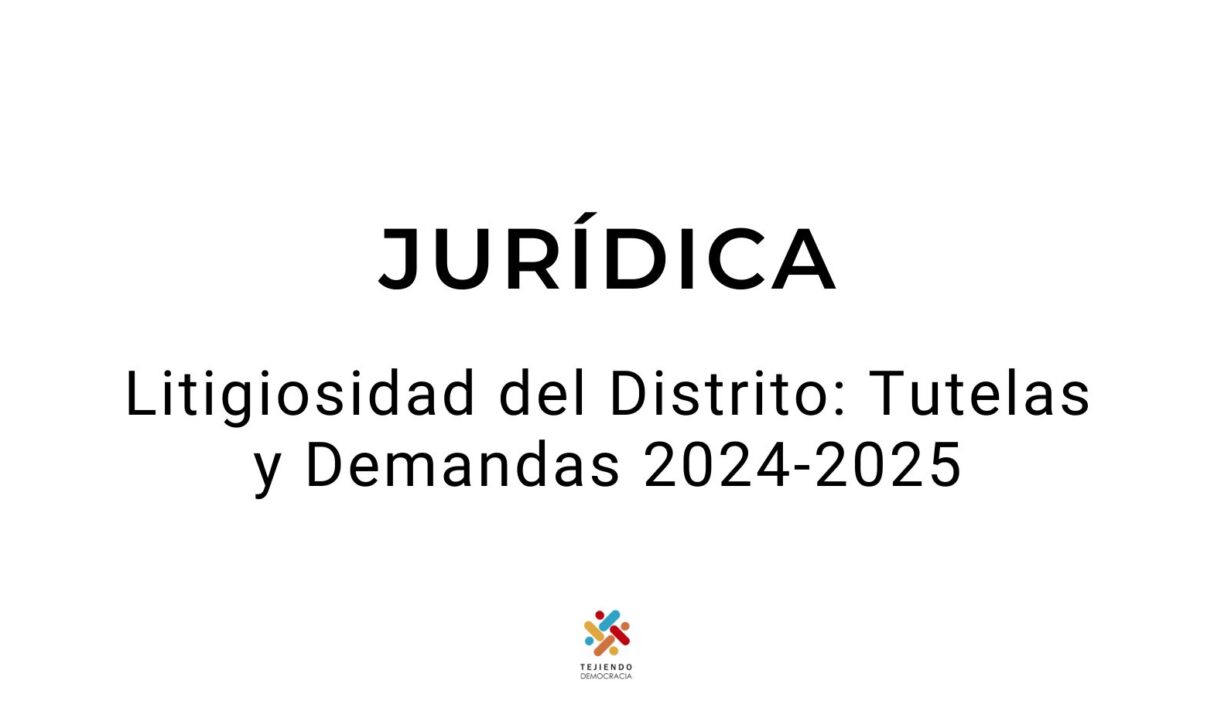Litigiosidad del Distrito: Tutelas y Demandas 2024-2025