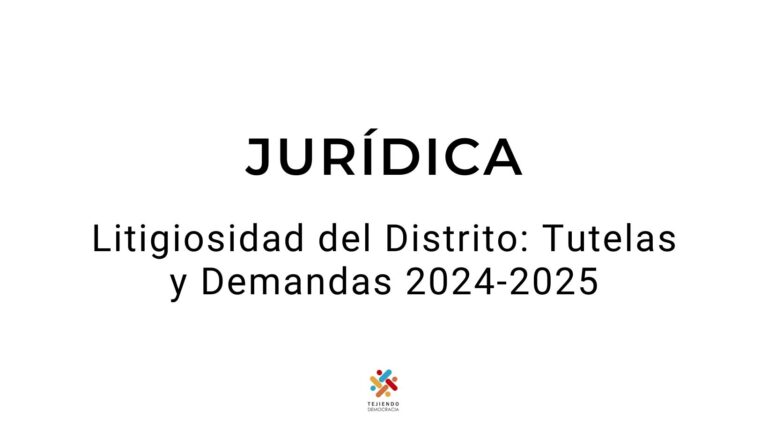 Litigiosidad del Distrito: Tutelas y Demandas 2024-2025