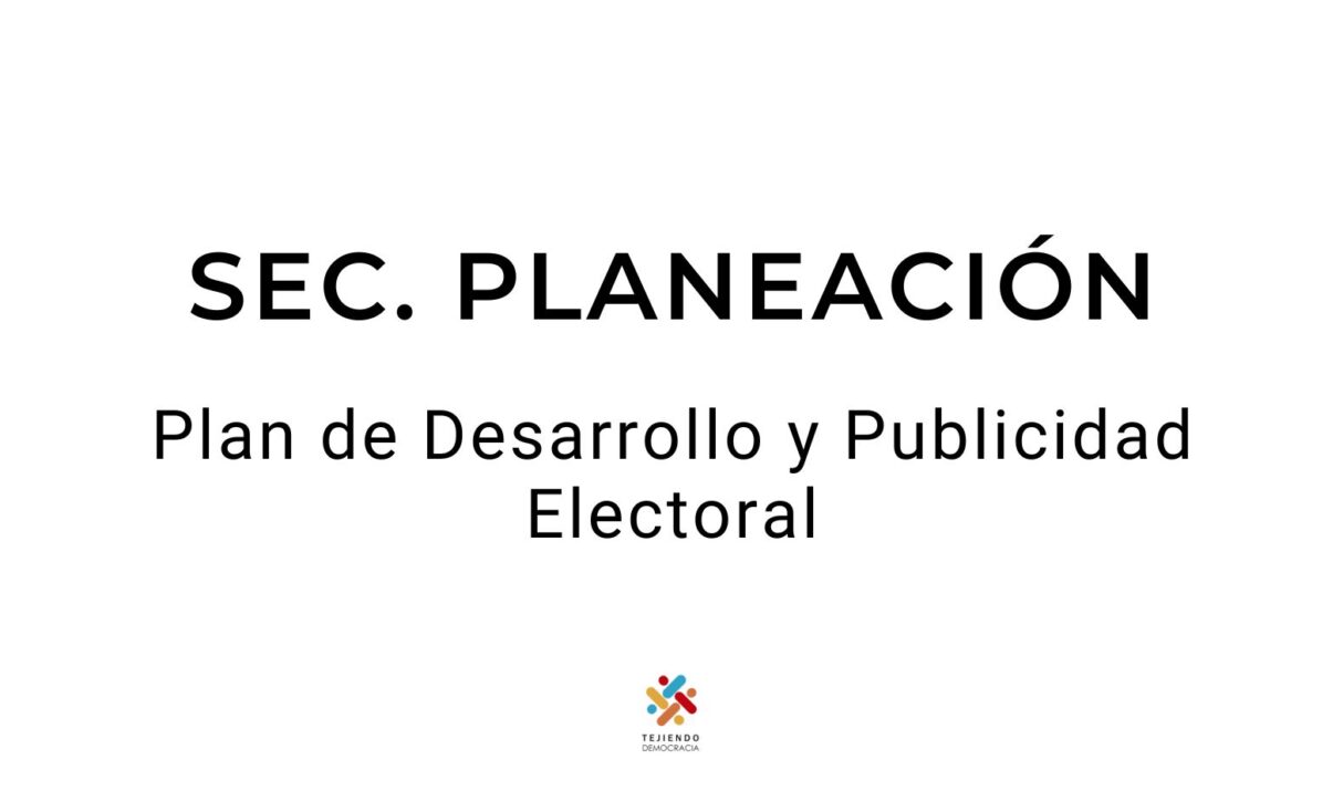 Plan de Desarrollo y Publicidad Electoral