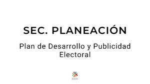 Plan de Desarrollo y Publicidad Electoral